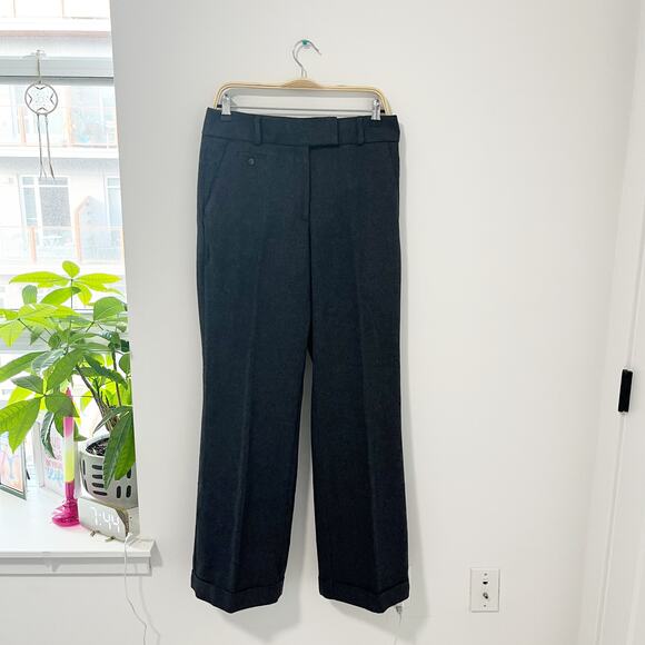 NEW Ann Taylor Loft Blue Herringbone Wool Trouser Pants Size 8 - Picture 1 of 5